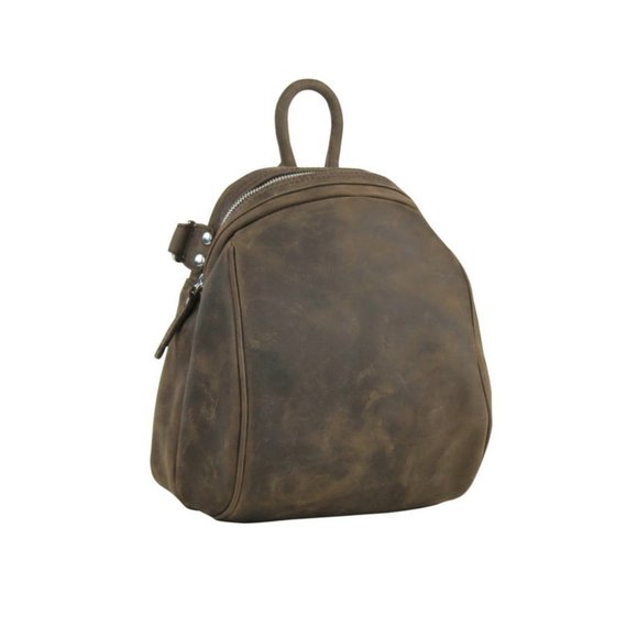 Small full-grain leather backpack main image 7